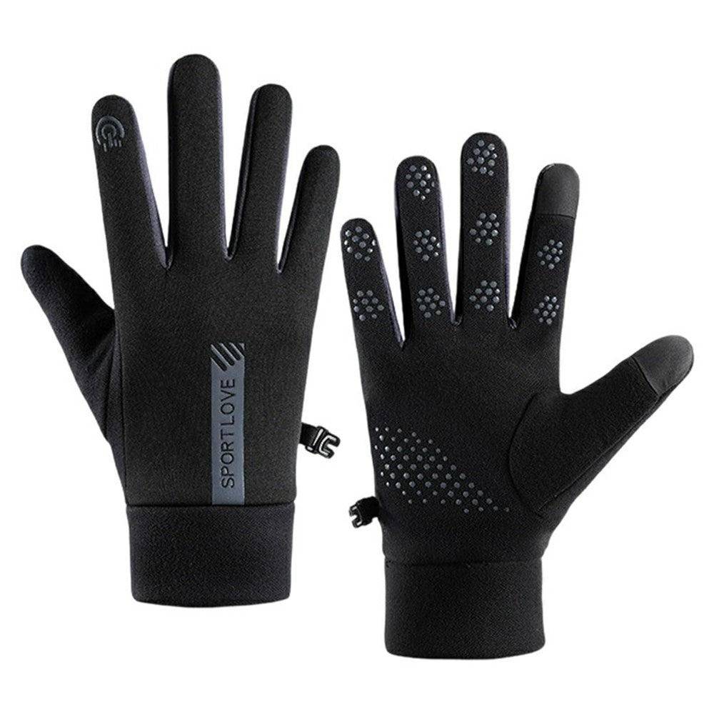 1 Pair Unisex Winter Gloves Fleece Thermal Waterproof Touchscreen Gloves for Outdoor Sports