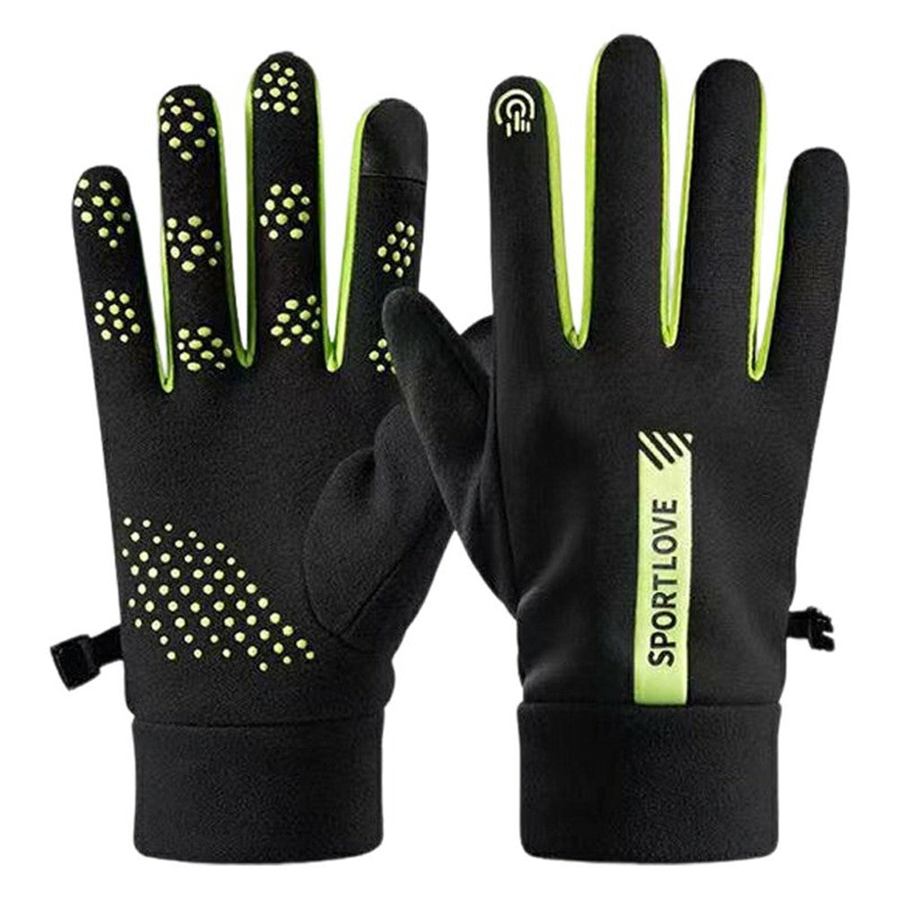 1 Pair Unisex Winter Gloves Fleece Thermal Waterproof Touchscreen Gloves for Outdoor Sports