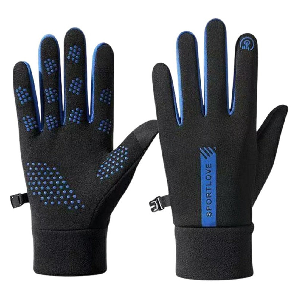 1 Pair Unisex Winter Gloves Fleece Thermal Waterproof Touchscreen Gloves for Outdoor Sports