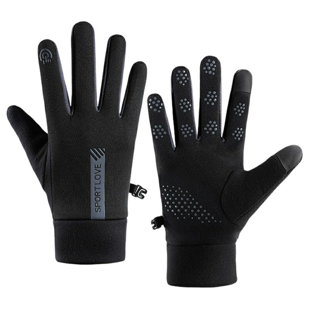 1 Pair Unisex Winter Gloves Fleece Thermal Waterproof Touchscreen Gloves for Outdoor Sports