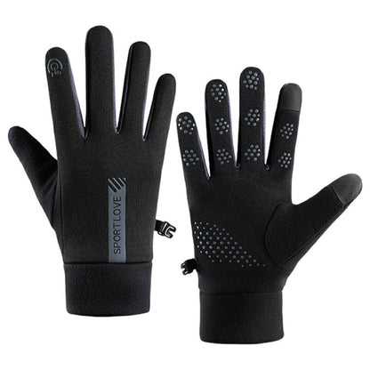 1 Pair Unisex Winter Gloves Fleece Thermal Waterproof Touchscreen Gloves for Outdoor Sports