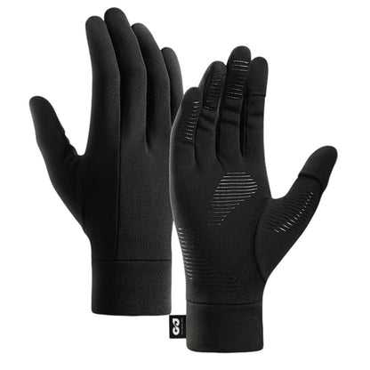 GOLOVEJOY 1 Pair Size M 7-8cm Palm Width Winter Ski Liner Gloves Flip-Top Touchscreen Anti-slip Mittens for Running Cycling