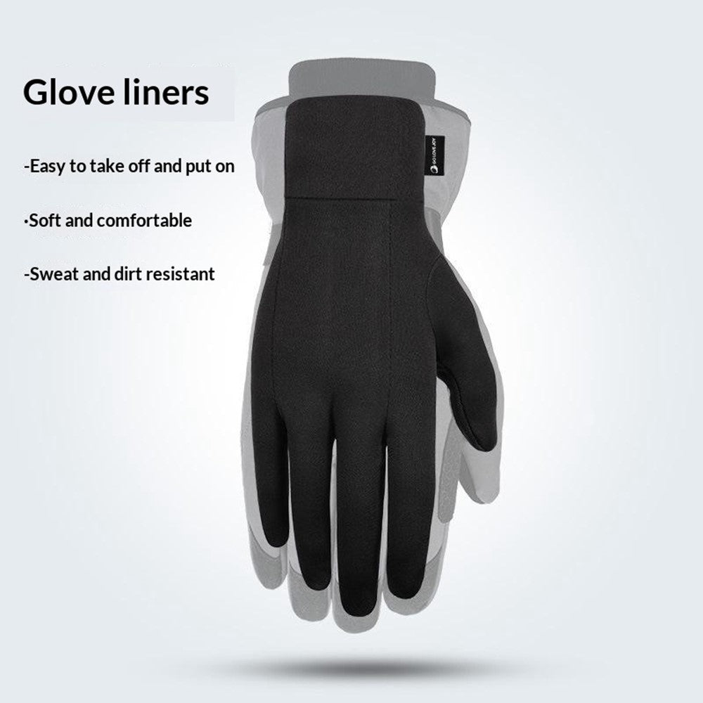 GOLOVEJOY 1 Pair Size L 8-9cm Palm Width Winter Ski Liner Gloves Flip-Top Touchscreen Anti-slip Mittens for Running Cycling