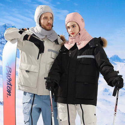 GOLOVEJOY 1 Pair Size XL 9-10cm Palm Width Winter Ski Liner Gloves Flip-Top Touchscreen Anti-slip Mittens for Running Cycling