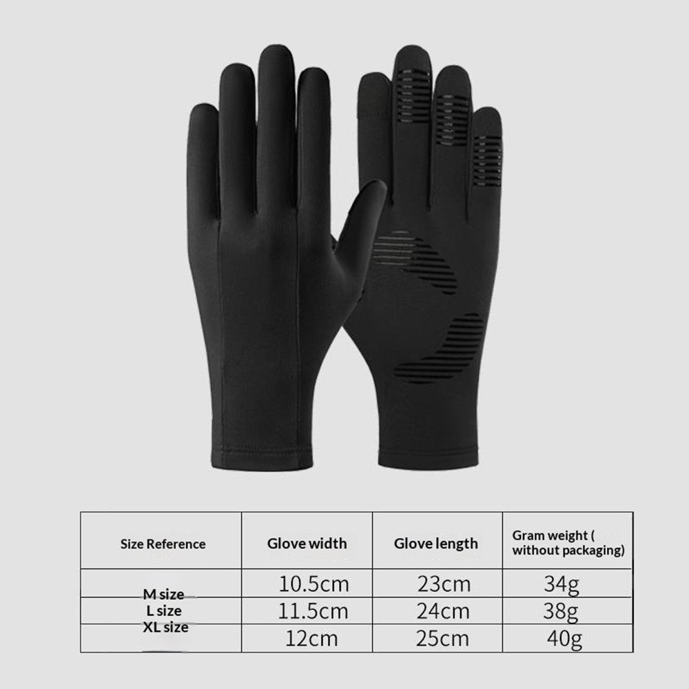 1 Pair Ski Liner Gloves Touchscreen Winter Thermal Fleece Waterproof Non-slip Mittens for Cycling Riding