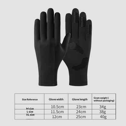 1 Pair Ski Liner Gloves Touchscreen Winter Thermal Fleece Waterproof Non-slip Mittens for Cycling Riding
