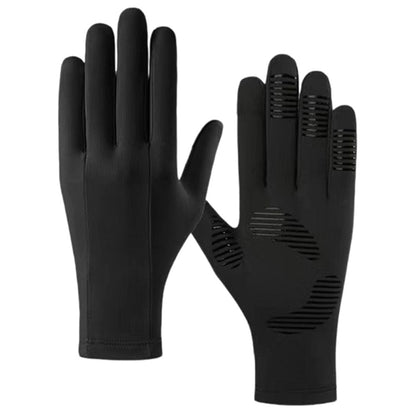 1 Pair Ski Liner Gloves Touchscreen Winter Thermal Fleece Waterproof Non-slip Mittens for Cycling Riding