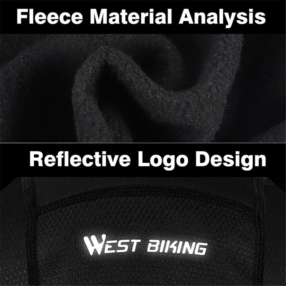 WEST BIKING YP0201257 Fleece Skull Cap Windproof Thermal Winter Scarf Elastic Cycling Motorcycle Helmet Liner Warm Running Hat Head Cover
