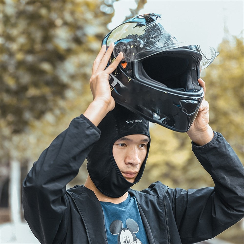 WEST BIKING YP0201257 Fleece Skull Cap Windproof Thermal Winter Scarf Elastic Cycling Motorcycle Helmet Liner Warm Running Hat Head Cover