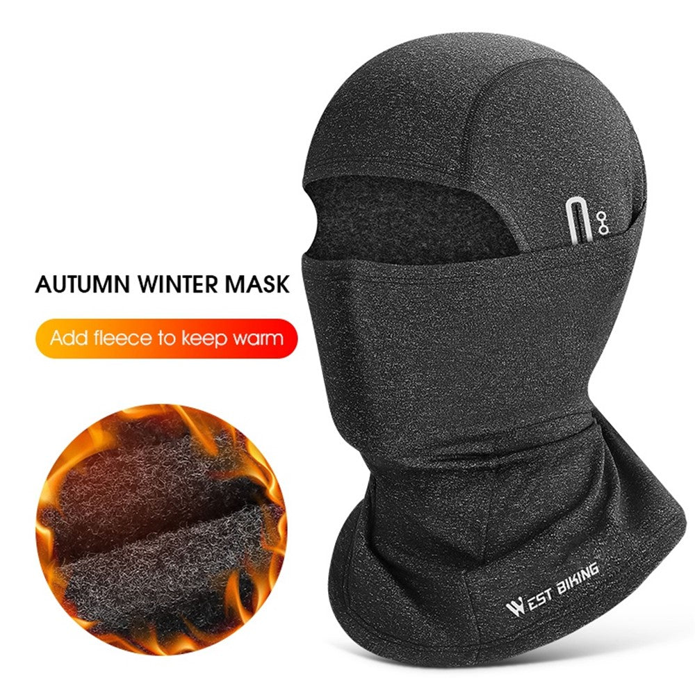 WEST BIKING YP0201343 Windproof Cycling Neck Gaiter Scarf Warm Breathable Neck Head Cover with Glasses Holes