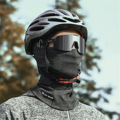 WEST BIKING YP0201343 Windproof Cycling Neck Gaiter Scarf Warm Breathable Neck Head Cover with Glasses Holes