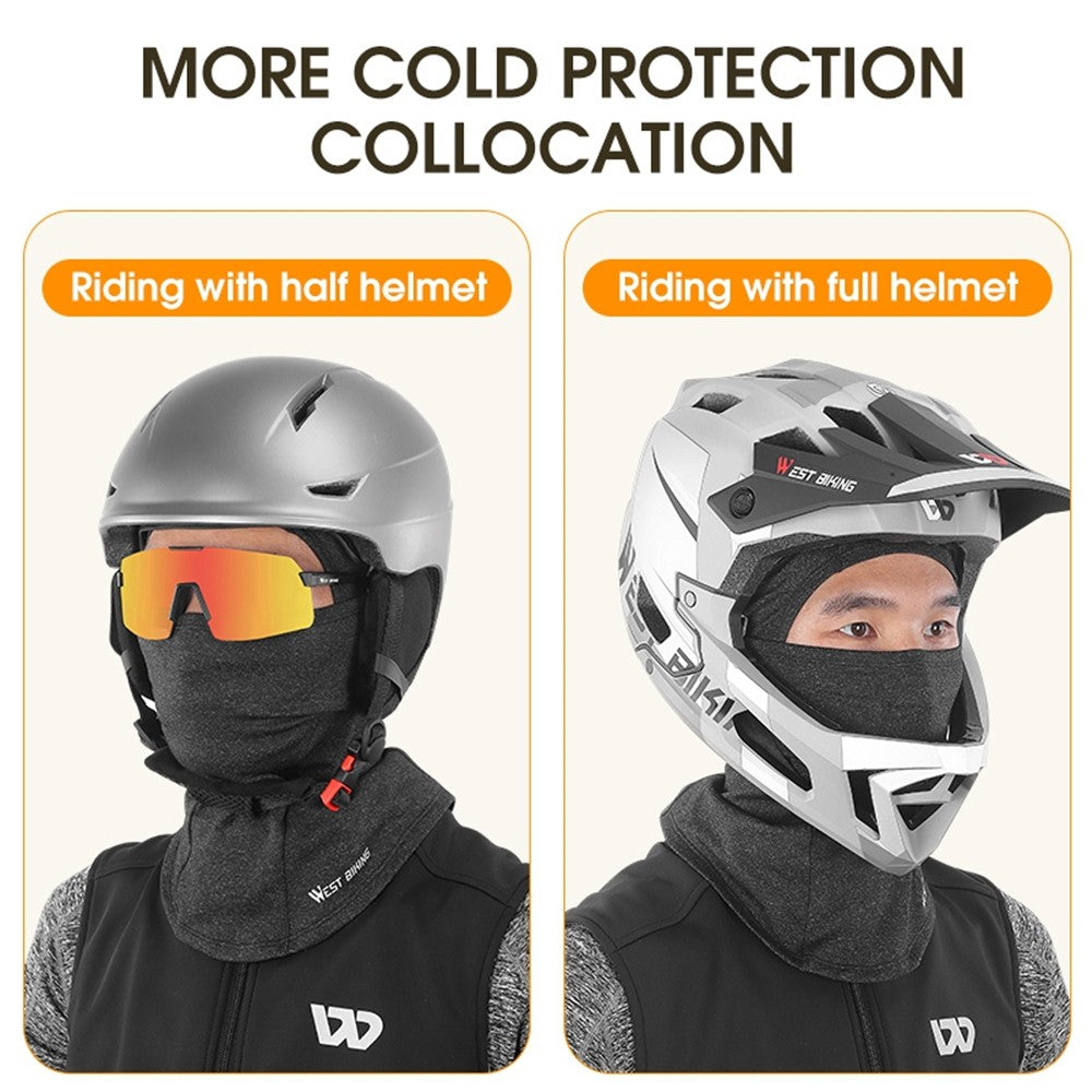 WEST BIKING YP0201343 Windproof Cycling Neck Gaiter Scarf Warm Breathable Neck Head Cover with Glasses Holes