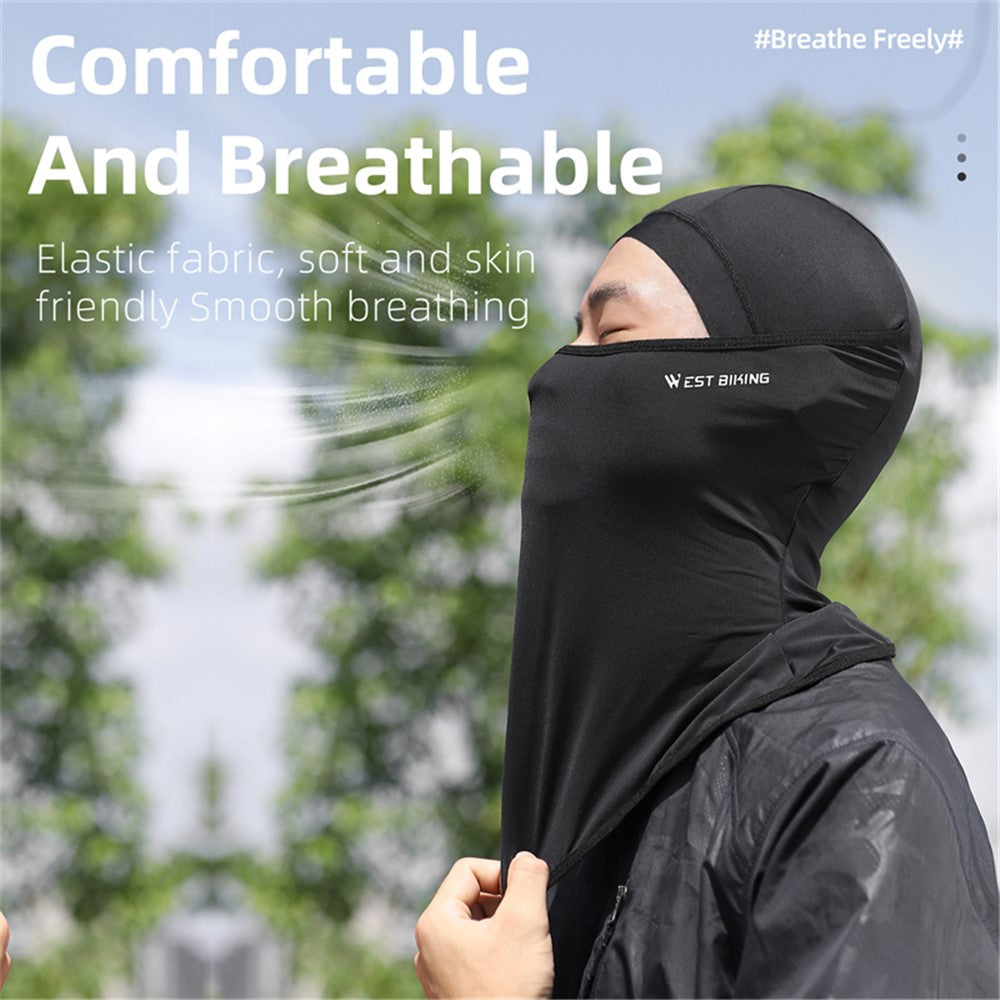 WEST BIKING YP0201403 UV Protection Cycling Head Scarf Headgear Comfortable Ice Silk Neck Gaiter Breathable Neck Cover