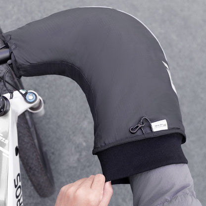 ROCKBROS D39-1 1Pair Bicycle Handlebar Gloves Winter Cycling Windproof Warm Mittens Hand Cover for E-Bike