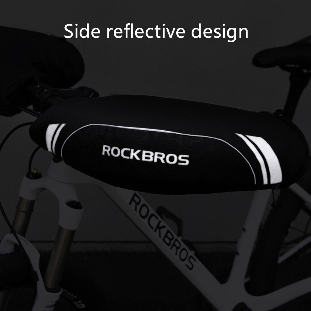 ROCKBROS D39-1 1Pair Bicycle Handlebar Gloves Winter Cycling Windproof Warm Mittens Hand Cover for E-Bike