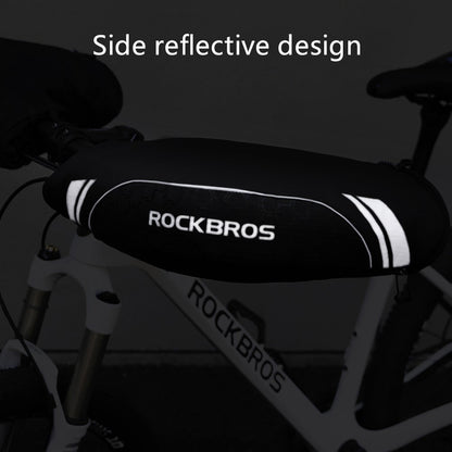 ROCKBROS D39-1 1Pair Bicycle Handlebar Gloves Winter Cycling Windproof Warm Mittens Hand Cover for E-Bike