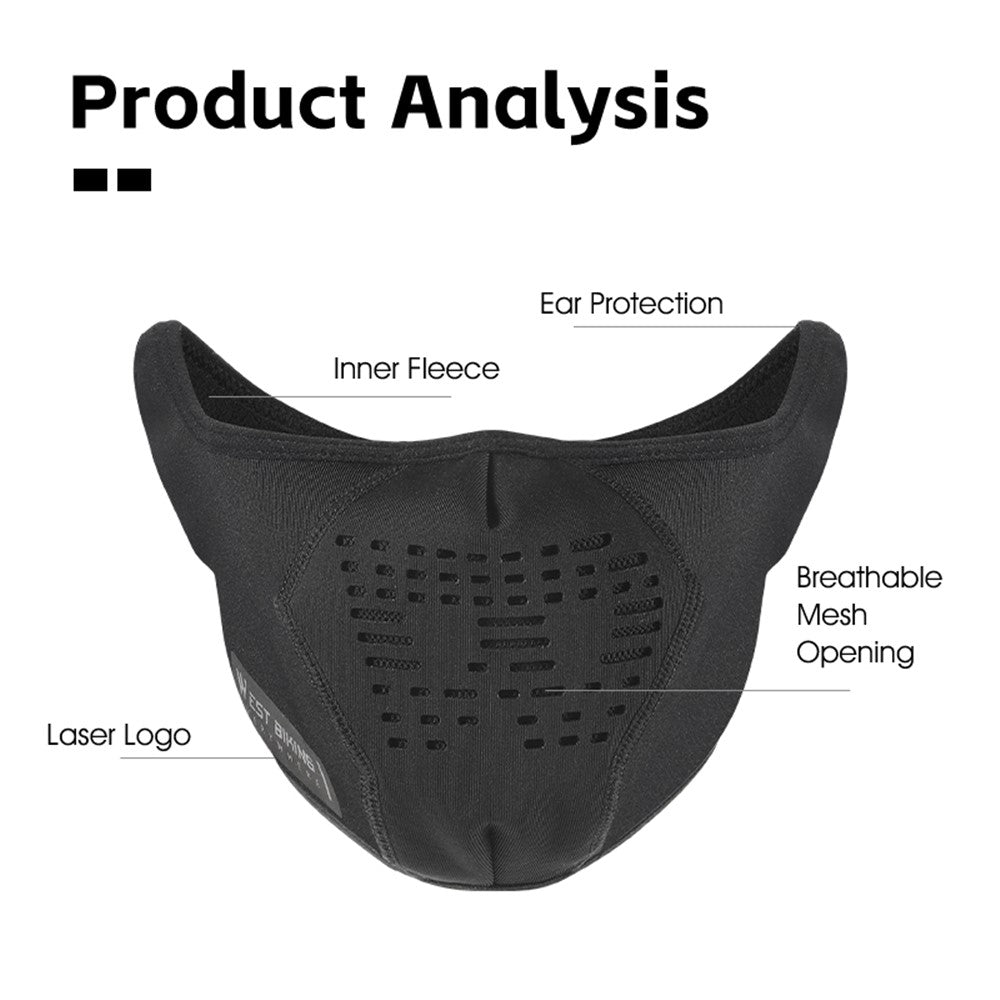 WEST BIKING YP0201414 Winter Cycling Motorcycle Mask Warm Fleece Face Cover