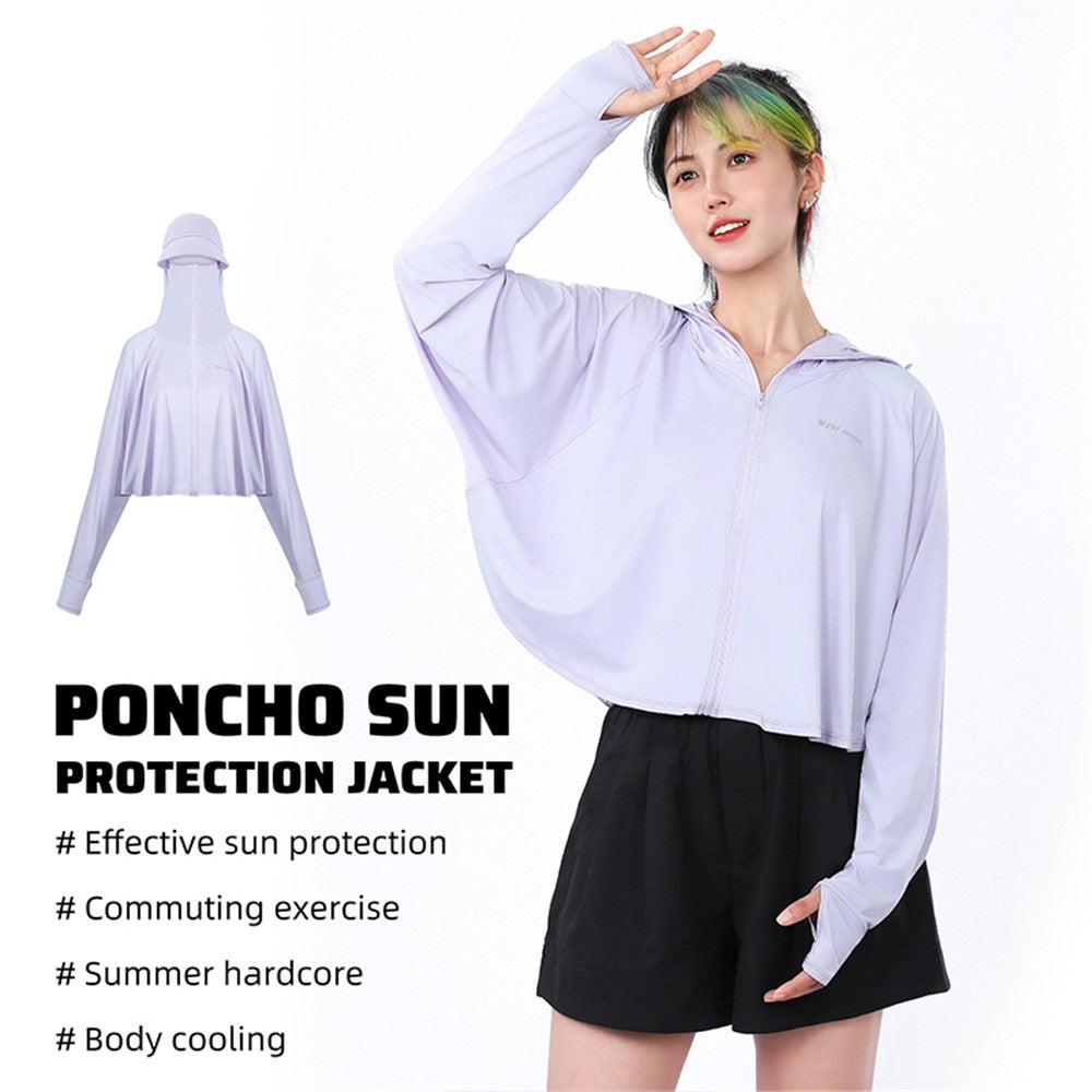 WEST BIKING YP0202331 Women's Ice Silk Hooded Jacket Sun Protection Long Sleeves Clothing