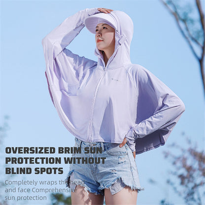 WEST BIKING YP0202331 Women's Ice Silk Hooded Jacket Sun Protection Long Sleeves Clothing