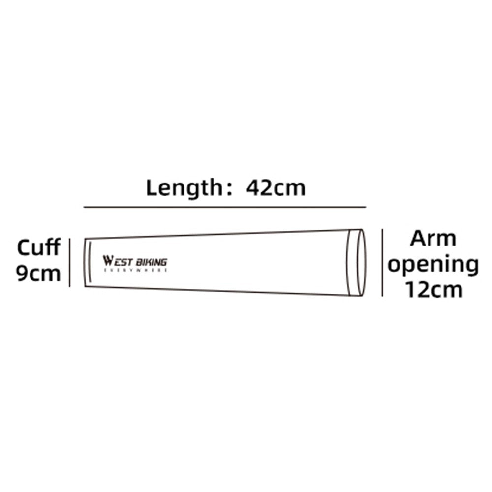 WEST BIKING YP0212124 1 Pair Men Ice Silk Cycling Travel Sleeves Summer Sunscreen UV Protection Sleeves