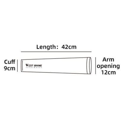 WEST BIKING YP0212124 1 Pair Men Ice Silk Cycling Travel Sleeves Summer Sunscreen UV Protection Sleeves