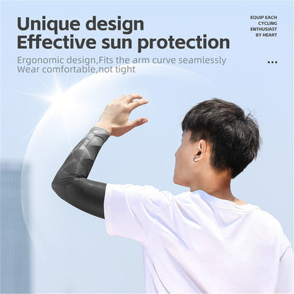 WEST BIKING YP0212124 1 Pair Men Ice Silk Cycling Travel Sleeves Summer Sunscreen UV Protection Sleeves