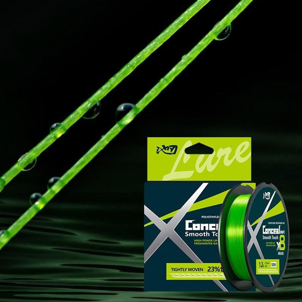 150m Length 8 Strands Braided Fishing Line Green Super Strong PE Smooth Touch Fishing Line