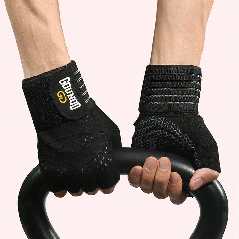 GOUNOD GL040 Non Slip Weightlifting Gloves Breathable Half Finger Fitness Gloves Size M