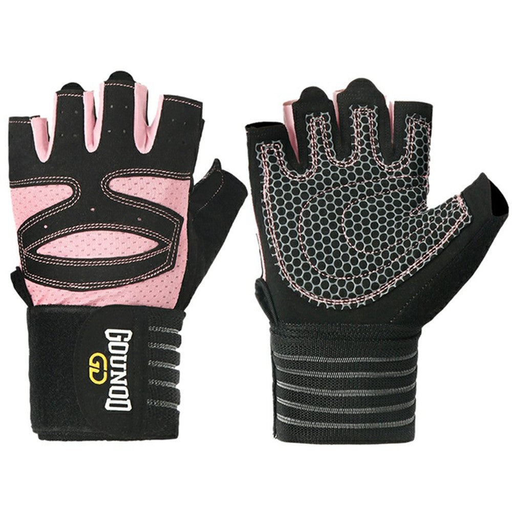 GOUNOD GL040 Non Slip Weightlifting Gloves Breathable Half Finger Fitness Gloves Size M
