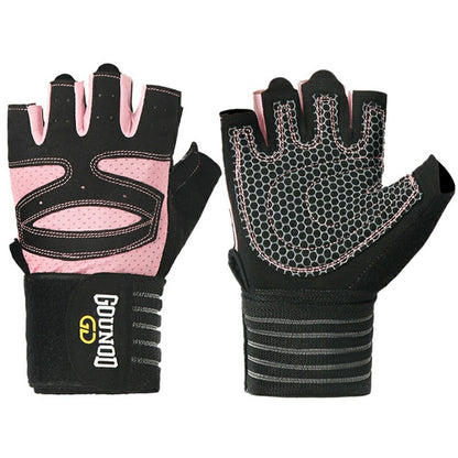 GOUNOD GL040 Non Slip Weightlifting Gloves Breathable Half Finger Fitness Gloves Size M