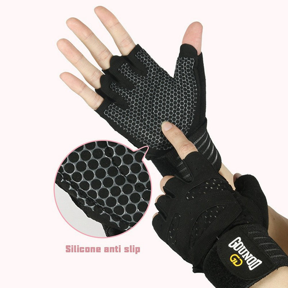 GOUNOD GL040 Non Slip Weightlifting Gloves Breathable Half Finger Fitness Gloves Size S