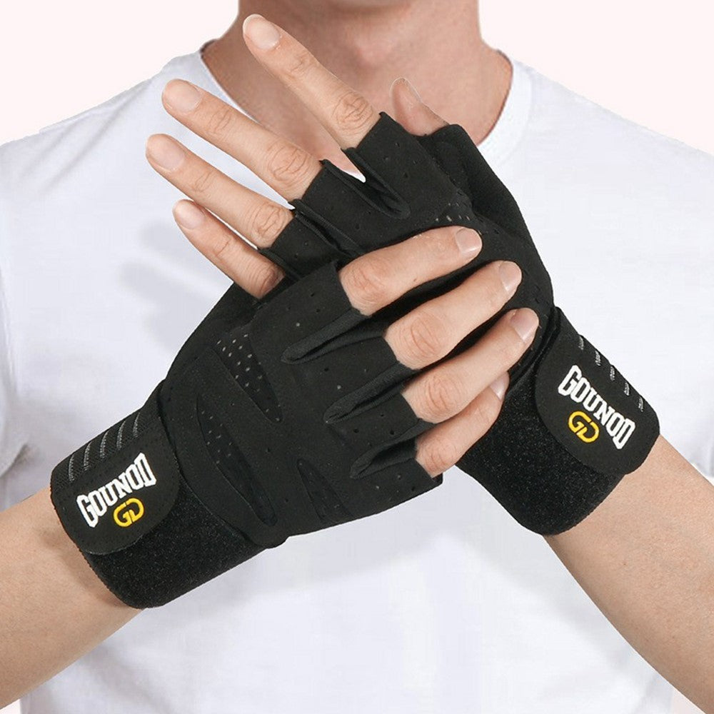GOUNOD GL040 Non Slip Weightlifting Gloves Breathable Half Finger Fitness Gloves Size S