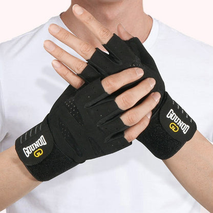 GOUNOD GL040 Non Slip Weightlifting Gloves Breathable Half Finger Fitness Gloves Size S