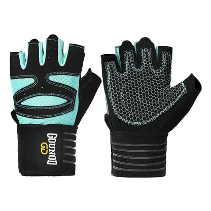 GOUNOD GL040 1 Pair Fitness Gloves for Adults L Size Half Finger Workout Weightlifting Gloves