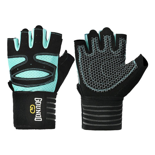 GOUNOD GL040 1 Pair Fitness Gloves for Adults L Size Half Finger Workout Weightlifting Gloves