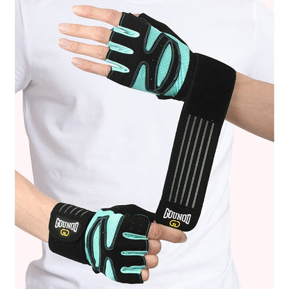 GOUNOD GL040 1 Pair Fitness Gloves for Adults L Size Half Finger Workout Weightlifting Gloves