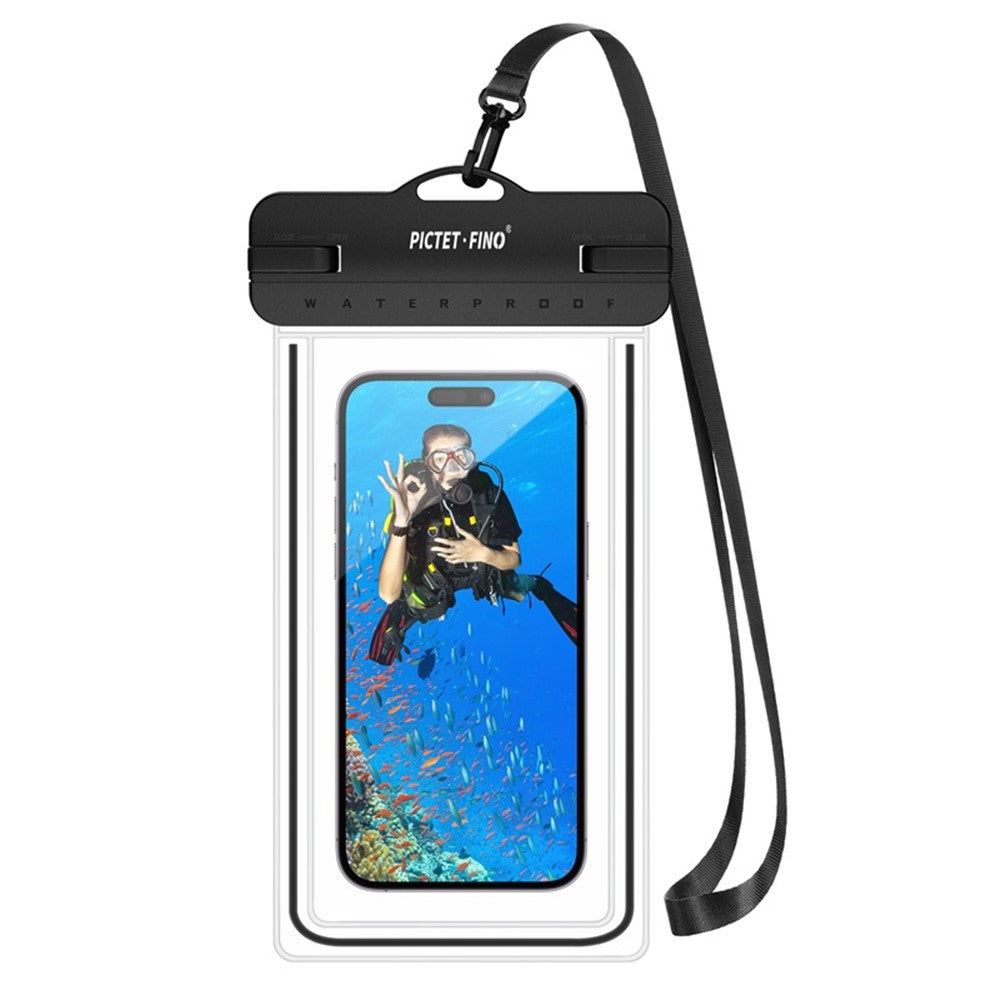 PICTET.FINO RH12 Large IPX8 Waterproof Phone Pouch for Under 8.2-inches Mobile Phone Dry Bag with Strap