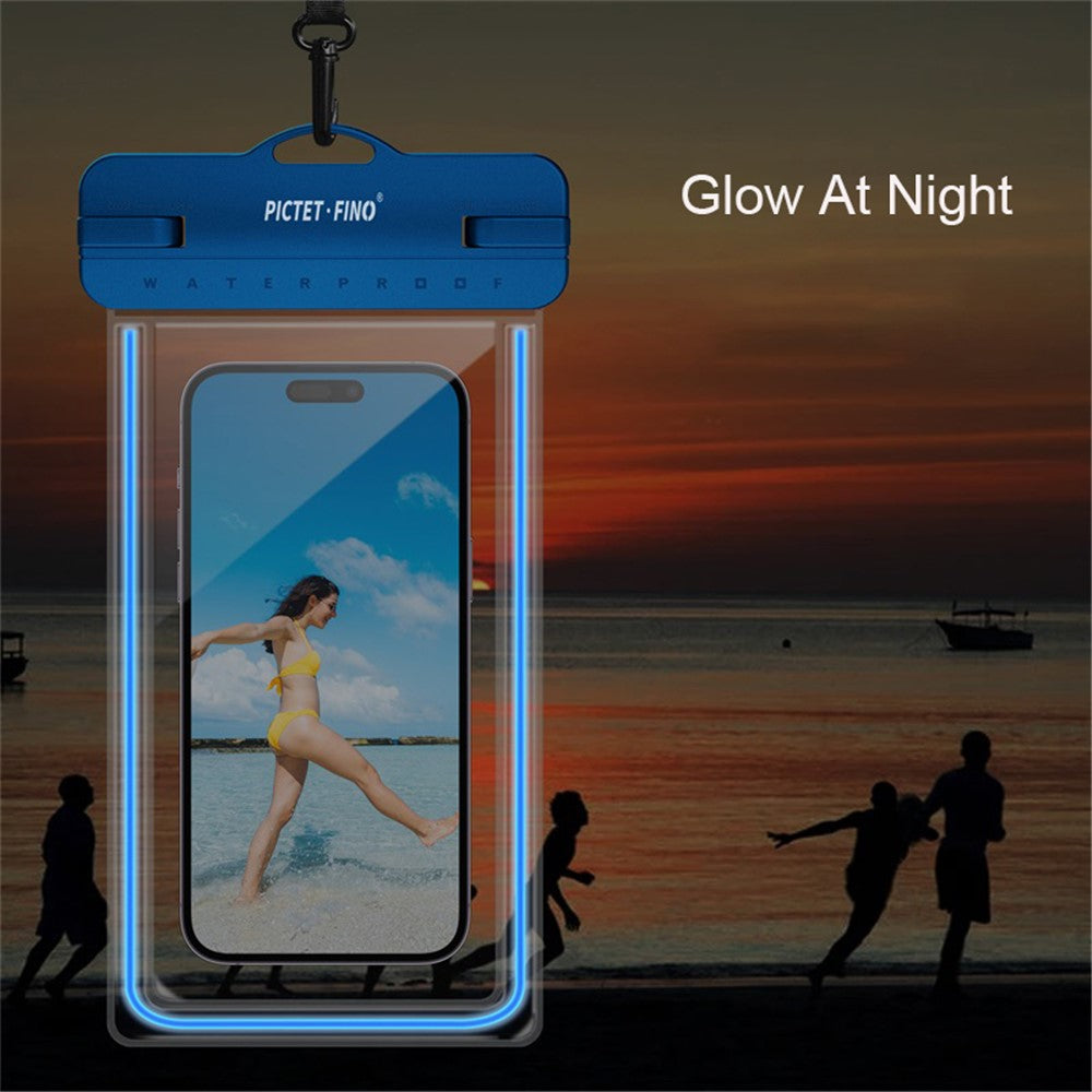 PICTET.FINO RH12 Large IPX8 Waterproof Phone Pouch for Under 8.2-inches Mobile Phone Dry Bag with Strap