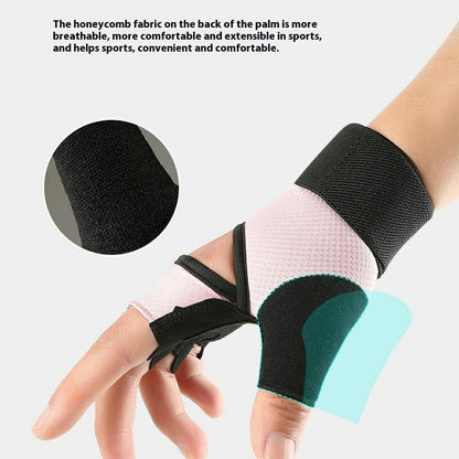 VILICO A0134 1 Pair Anti Slip Half Finger Workout Gloves Breathable Training Sports Gloves