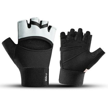 VILICO A0134 1 Pair Anti Slip Half Finger Workout Gloves Breathable Training Sports Gloves