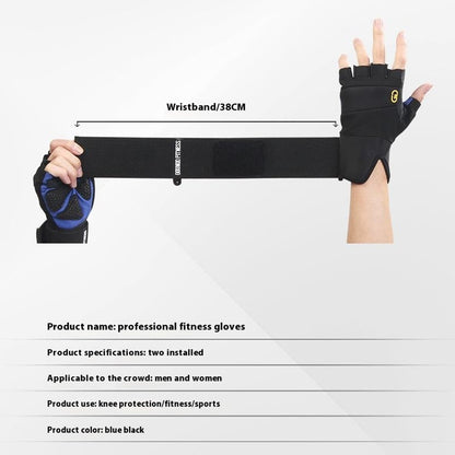 GOUNOD GL059 1 Pair Half Finger Workout Gloves Non Slip Honeycomb Compression Wrist Support Weightlifting Mittens