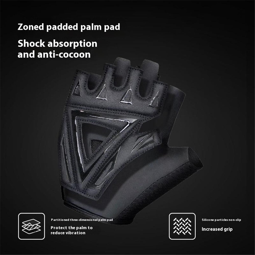 GOUNOD GL002 1 Pair Anti Slip Workout Gloves Shock Absorption Fitness Half Finger Gloves
