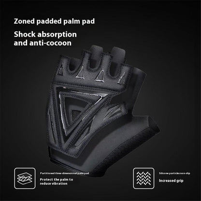 GOUNOD GL002 1 Pair Anti Slip Workout Gloves Shock Absorption Fitness Half Finger Gloves