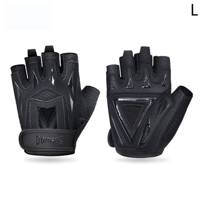 GOUNOD GL002 1 Pair Anti Slip Workout Gloves Shock Absorption Fitness Half Finger Gloves