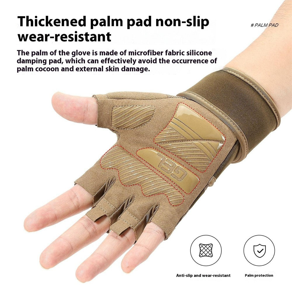 VILICO A0146 Fitness Half Finger Gloves Extended Wrist Strap Anti Slip Weightlifting Dumbbell Training Gloves