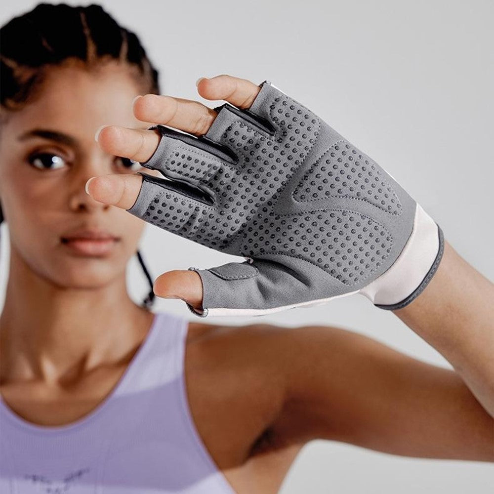 GOLOVEJOY XG84 1 Pair Half Finger Sport Fitness Gloves Anti Slip Shock Absorbing Open Back Mittens