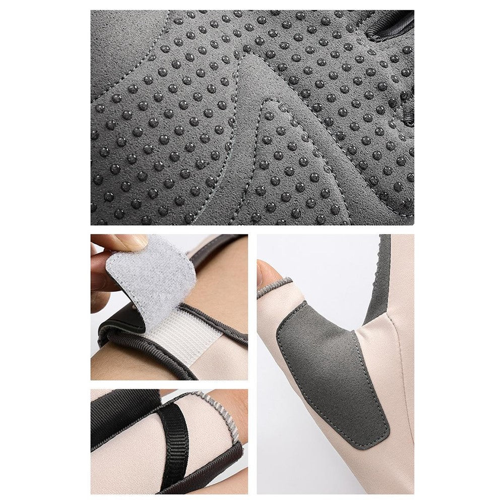 GOLOVEJOY XG84 1 Pair Half Finger Sport Fitness Gloves Anti Slip Shock Absorbing Open Back Mittens