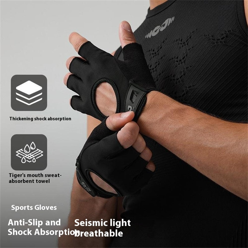 GOLOVEJOY XG86 Shock Absorption Fitness Gloves Non Slip Workout Training Half Finger Mittens