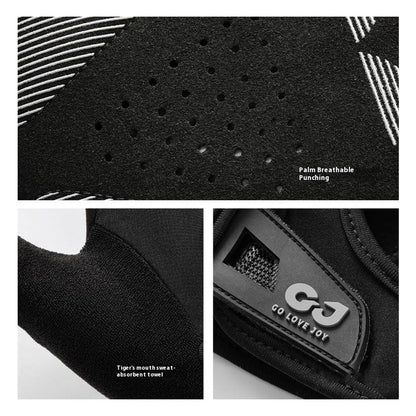 GOLOVEJOY XG86 Shock Absorption Fitness Gloves Non Slip Workout Training Half Finger Mittens