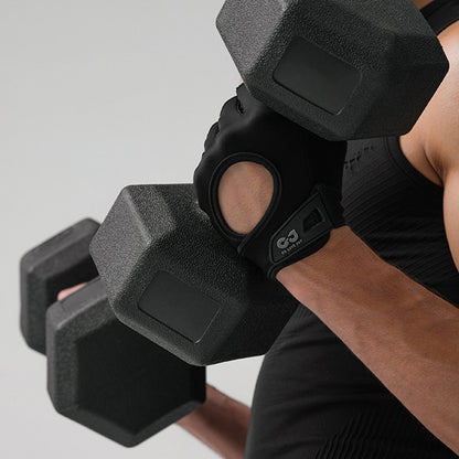 GOLOVEJOY XG86 Shock Absorption Fitness Gloves Non Slip Workout Training Half Finger Mittens